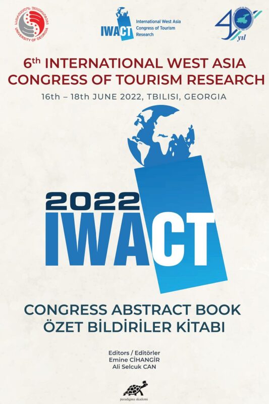 6th İnternational West Asia Congress Of Tourism Research Congress Abstract Book / Özet Bildiriler Kitabı